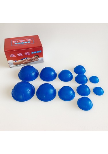 Dianziye 12 Adet Mavi Silikon Vakum Topu - Esnek, Sağlıklı Masaj Ve Fiziksel Bakım İçin Dayanıklı Hijyenik Toplar Çok Renkli
