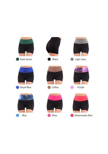 Springsun "yüksek Belli Kadın Yoga Şortu - Yumuşak, Nefes Alabilen, Ter Emici Ve Esnek Spor Kıyafeti" Diğer Çok Renkli