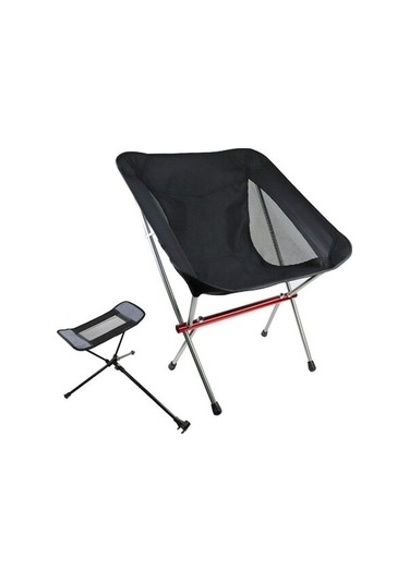 Ambition Teleskopik Destek Ayağı İle İyi Açık Katlanır Sandalye, Siyah