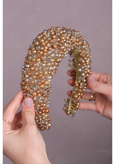 FdayAksesuar En Güzel Gelinlere Özel Leal Bombeli Boncuklu Gelin Saç Aksesuarı FRDY31685