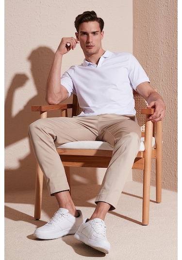 Buratti Regular Fit Pamuklu Erkek Polo Yaka T Shirt 5902141 Beyaz