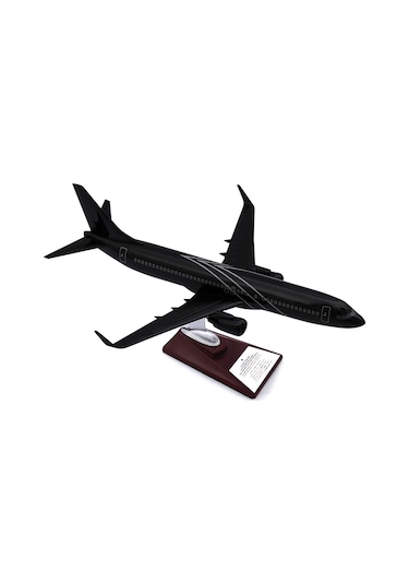 Zekupp - Maket Uçak - Boeing 737-800 1/100 - SİYAH ÖZEL TASARIM Model Uçak