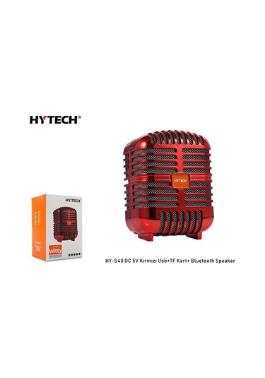 Hytech HY-S40 DC 5V Bluetooth Speaker Kırmızı Usb+TF Kart+