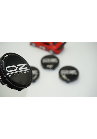 Oz Racing Jant Göbeği Kapak Seti 60mm Beyaz Siyah Renk