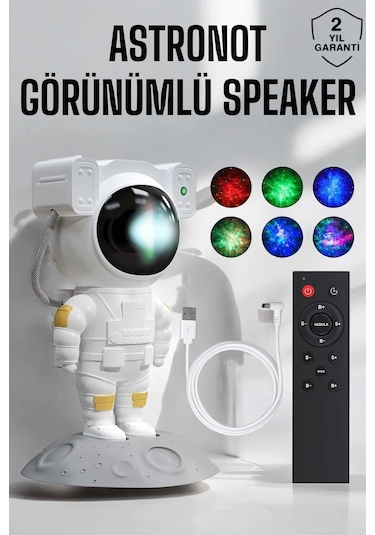 Astronot Görünümlü Projeksiyon Speaker Taşınabilir - Lisinya