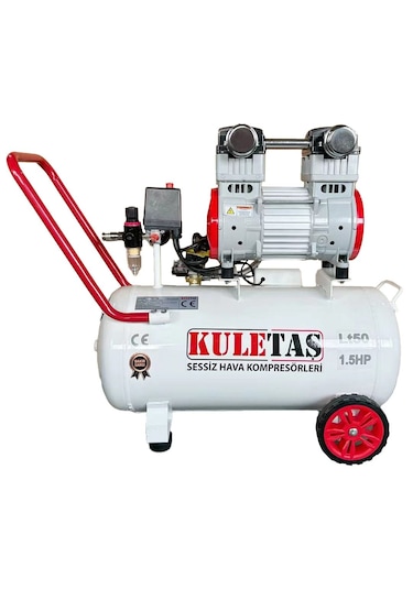 Kuletaş 1.5 Hp 8 Bar 50 LT Süper Sessiz Yağsız Hava Kompresörü