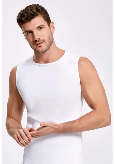 İlke Erkek Bisiklet Yaka Kolsuz Badi Fanila Atlet 1006-1007 - 6 Adet 001