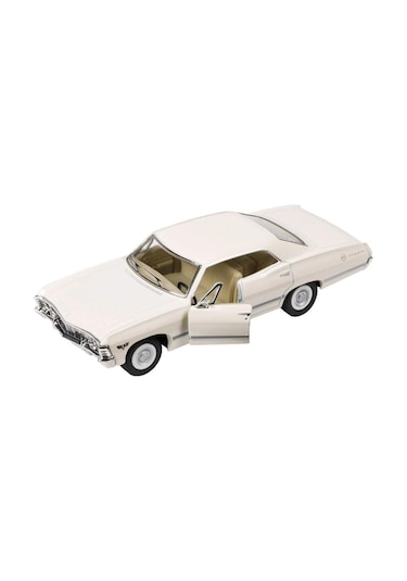 Kinsmart 1967 Chevrolet İmpala 1:34 Diecast Model Araba Krem Reng