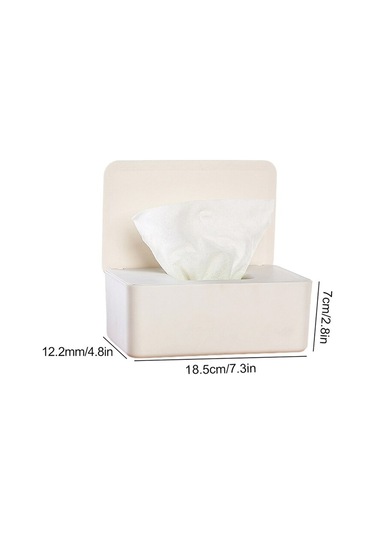 Beyaz-ıslak Mendil Saklama Kutusu Kapaklı Ev Masaüstü Kağıt Mendil Dağıtıcı Peçete Durumda Peçete Saklama Kutusu Tutucu Konteyner