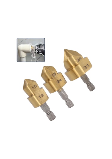 3 Adet Ppr Kaldırma Matkap Ucu Seti Yüksek Karbonlu Çelik Ti