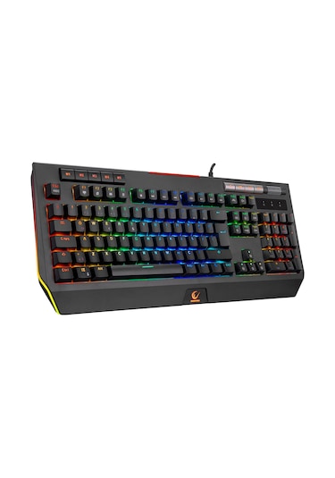 Rampage KB-R105 EXHERO Usb Kablolu RGB Ledli Outemu Blue Switch 5 Makro Tuşlu Gaming Q Klavye