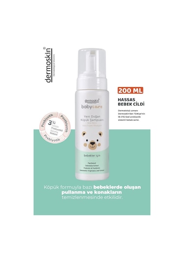Dermoskin Babycare Yeni Doğan Köpük Şampuanı 200 ML