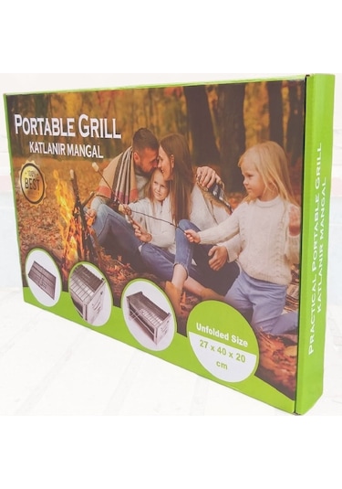 Mizan Galvaniz Katlanır Kutulu Mangal 40 CM