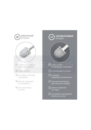 Yuntech01 Beyaz Silikon Tuvalet Fırçası - Sıkı Kapaklı, Duvar Montlu Ve Konforlu Temizlik Seti 1 Adet Diğer