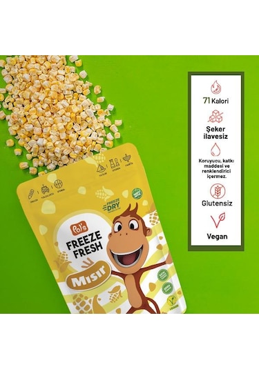 Pol S Freeze Fresh Dondurularak Kurutulmuş Kukuli Mısır 25 Gr 20 G