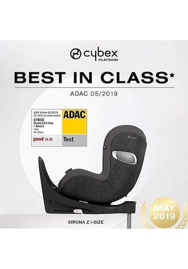 Cybex Sirona Zi Isize Plus (Soho Grey) 360 Derece Dönen Adac Ödüllü Isofix Bebek Oto Koltuğu 0-18 Kg