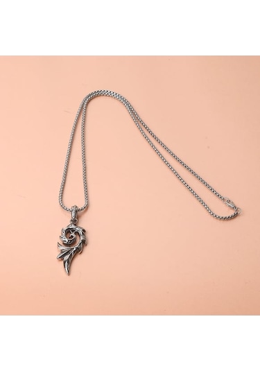 Özel Desenli Tasarım Erkek Kolye Çelik Takı Aksesuar K24 T5