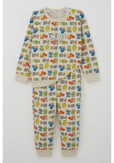 Breeze Erkek Çocuk Eşofman Takımı Zebra Mecarası 1.5-5 Yaş, Krem Krem