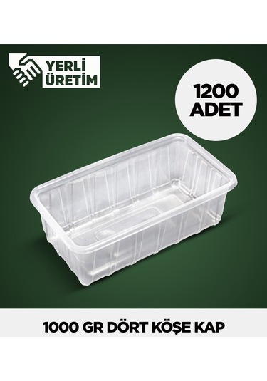 1000 Gr Dört Köşe Kap 1.200 Adet Diğer