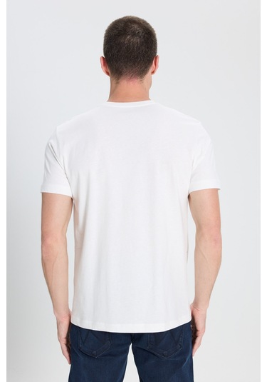 Wrangler Lightweight Ss 3color Log Beyaz Erkek Kısa Kol T-shirt Beyaz