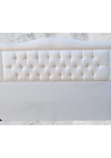 Dk 150'lık Tay Tüyü Krem Kumaş Dolgun Kapitone El Yapımı Çift Kişilik Başlık