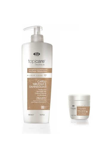 Lisap Milano Top Care Repair Elixir Shining Yıpranmış Saç Şampuanı 1 L + Maske 500 ML