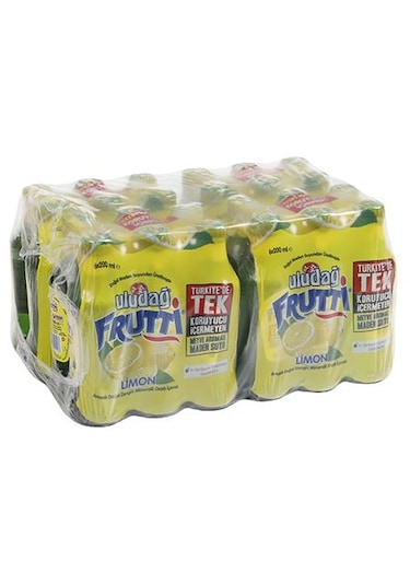 Uludağ Frutti Limon Aromalı Maden Suyu 200 Ml X 24 Adet