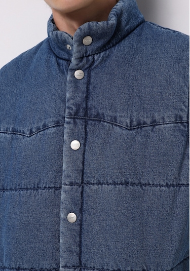 Colins Regular Fit Dik Yaka Çıtçıtlı Astarlı Erkek Mavi Yelek Cl1076649 Q1.v1 Dn43745 Denim Colins Regular Fit Dik Yaka Çıtçıtlı Astarlı Erkek Mavi Yelek Cl1076649 Q1.v1 Dn43745 Denim