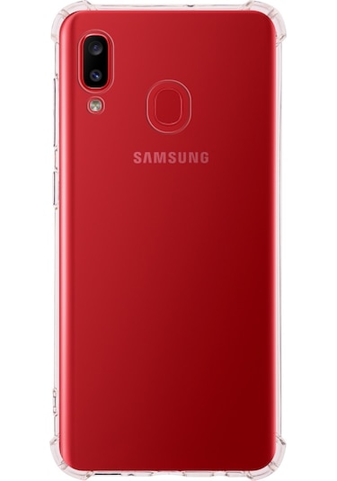Samsung Galaxy Uyumlu A20 Köşe Korumalı Airbag Antishock Silikon Kapak