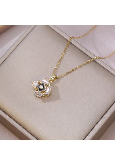 Bayan Kolye: Moda Estetiği Titanyum Çelik Kolye No.195 Çok REnkli