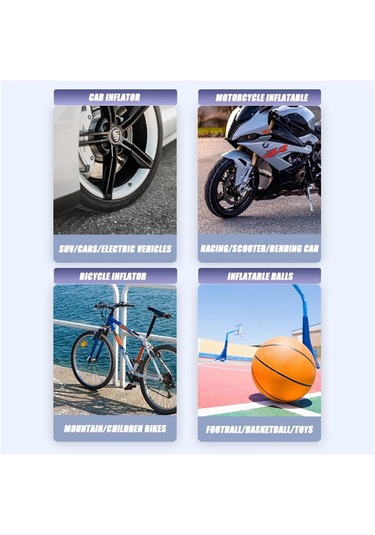 Jialan Kablosuz Araç Hava Kompresörü Hava Pompası Dijital Ekran