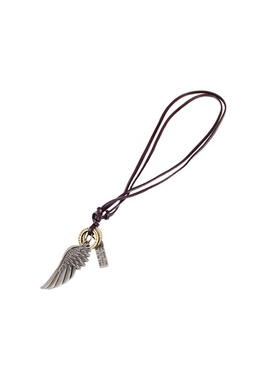 Chavin Kartal Kanadı Erkek Deri Ipli Kolye Cy19 Çok Renkli