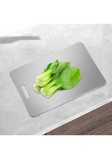 Erya Home Suntek Paslanmaz Çelik Kesme Tahtası Pizza Bisküvi Küçük