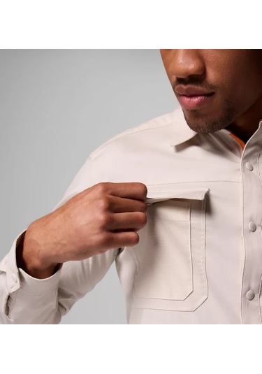 Columbia Am1594 Landroamer Twill Erkek Uzun Kollu Gömlek 2120581278 Bej