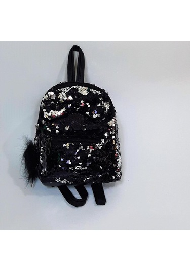 Fiyra Crn Siyah Pullu Kız Çocuk Sırt Çantası 16cmx20cmx10cm Siyah