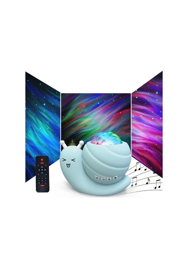Kangvka Mavi Bluetooth Hoparlörlü Ayı Işığı Yıldız Gökyüzü Projeksiyon Lambası - Odalar İçin Stüdyo Ambiyans Aydınlatması