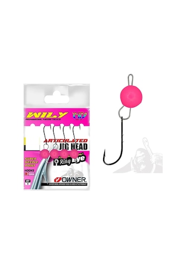 Wily Jig Head Mafsallı Owner İğneli Pembe 2,5 Gr - Standart