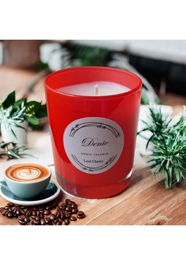 Denic Kokulu Mum Kırmızı Cam Bardak Last Chery 9*7 Çap