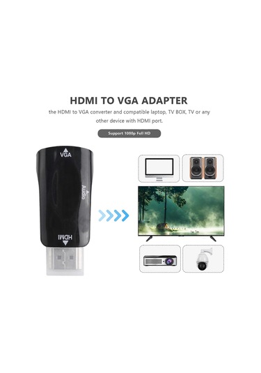 Pc, Dizüstü Bilgisayar, Dvd Ve Masaüstü Bilgisayarlar İçin Vga Dönüştürücü Altın Kaplama 3,5 Mm Ses Kablosu - Uyumlu - Kaiyi