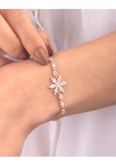 925 Ayar Gümüş Nergis Çiçeği Bileklik N11.3485