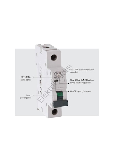 Viko 1X25 Amper W Otomat B Tipi 4.5Ka Sigorta 4Vtb-1B25