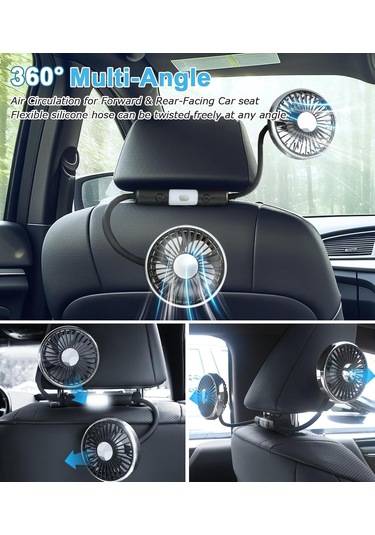 Araba Hayranları İçin Arka Koltuklar, Soğuk Havayı Üfleyen Araba Hayranları, Arka Koltuk İçin Usb Araba Fanı Soğutuyor