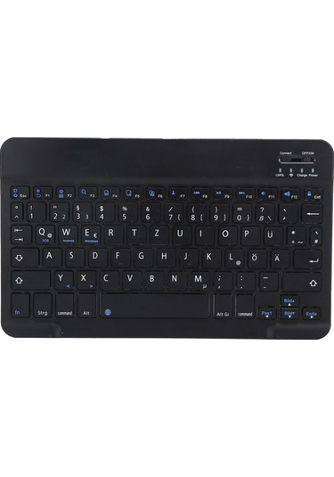 Yuntech01 Siyah Alüminyum Kasa Almanyalı Klavye, 10 İnç Geniş Tuşlar, Bluetooth 3.0, Taşınabilir Ultra İnce, Akıllı Telefon/tablet/bilgisayar Uyumlu, Yerleşik Batarya
