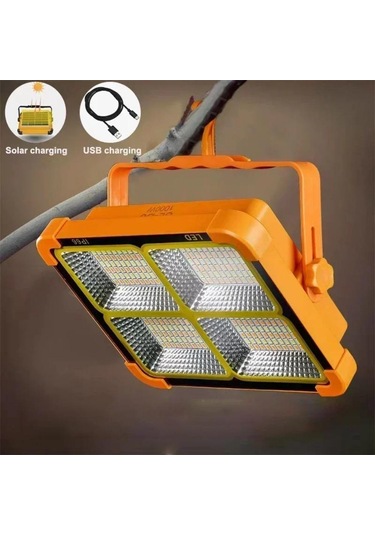 Ultra Parlak Led Solar Projektör Usb Şarj Edilebilir Kamp Feneri Su Geçirmez Dış Mekan Taşınabilir Arama Işığı Spot Işık Projektör Diğer