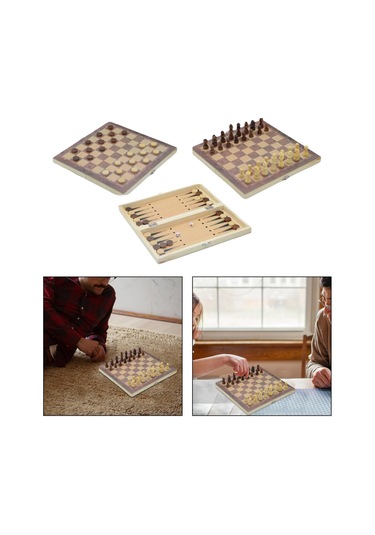 Dolıty Ahşap Satranç Eğitici Oyuncaklar Ev Seyahati Için Oyuncak