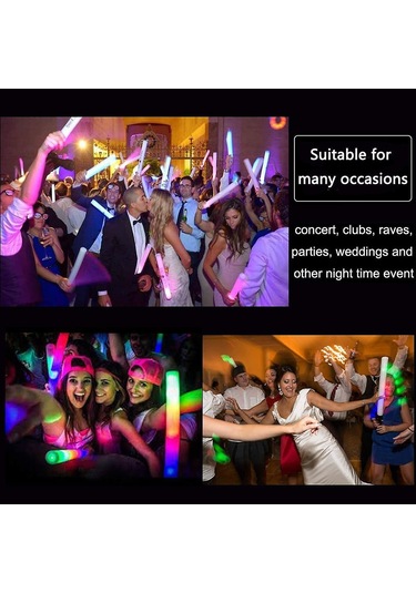 3 Yanıp Sönme Moduna Sahip 24 Led Köpük Işık Çubuğu - Toplu Işık Çubukları