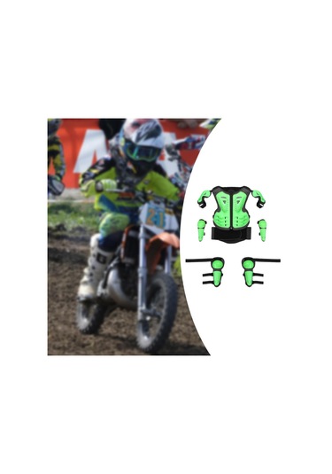 Suntek Motosiklet Diz Dirsek Kol Omuz Koruma Pedi Yeşil