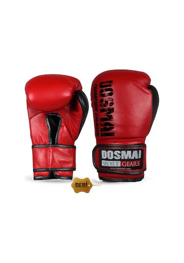 Dosmai Profesyonel Deri Boks Kick Boks Eldiveni Kırmızı Siy El347 Kırmızı - Siyah