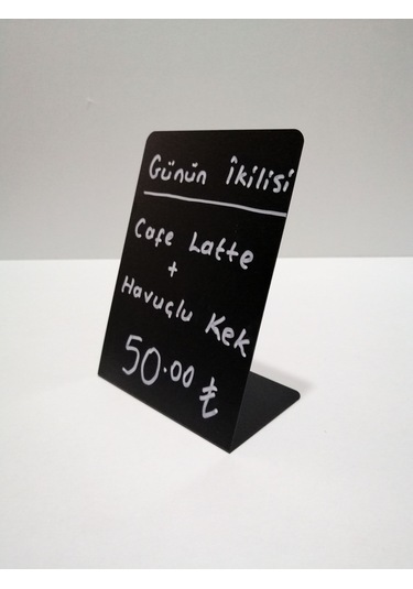 10 Adet Silinebilir Karatahta Siyah Etiket 20 x 14 CM İsimlik Pano