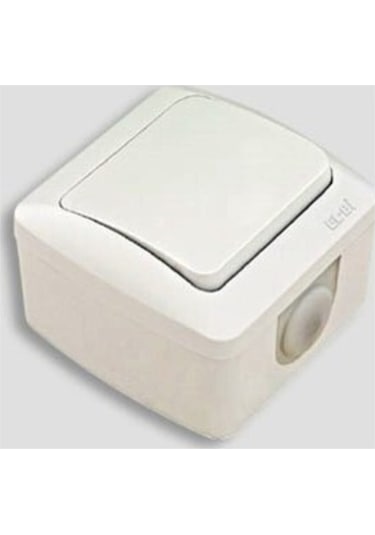 6 Adet Alsu Anahtar Priz Sıva Üstü Beyaz